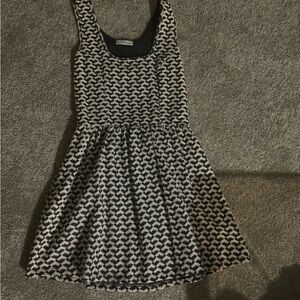 Chic Black and White Woman’s Dress